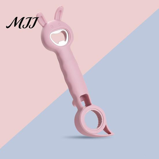 Gemakkelijke Grip Dopopener Konijnvormige Flesopener, Multifunctionele 4-in-1 Handmatige Dopverwijderaar, Duurzaam Keukengadget Comfortabel Handvat voor Kamperen En