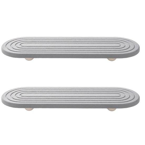 Rutschfeste Spülbeckenmatte mit auslaufsicherem Rillendesign Schnell trocknendes Kieselgurstein-Tablett für Badezimmerwaschtisch-Arbeitsplatten-Organizer