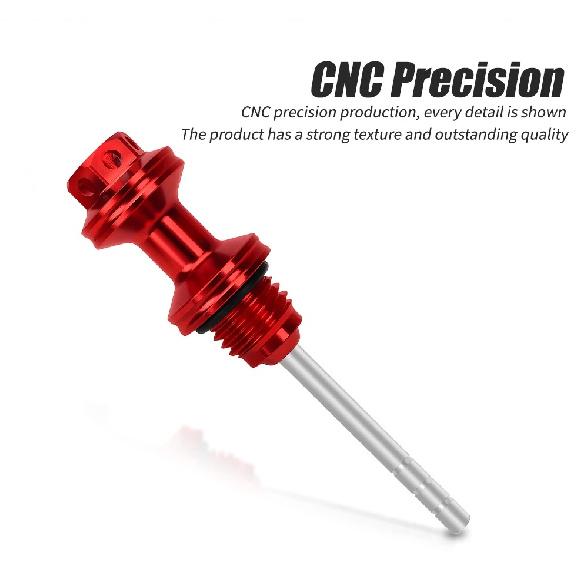 1pc Motorcycle Scooter Engine Red Blue Black Gold Silver Aluminum Oil Dipstick Filler Cap Plug Engine Crankcase Oil Level Gauge