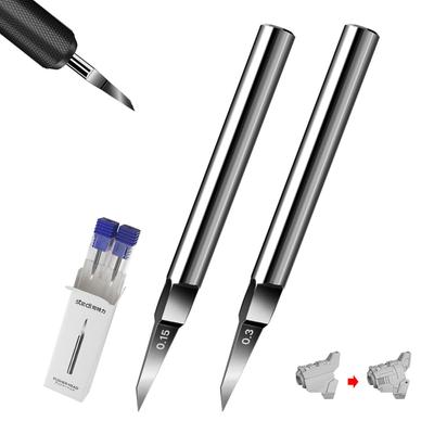Stedi Modellier-Ritzklinge, Wolframstahlklinge, 0,15+0,3 mm Größe, für Modellbau-Hobbys, RG-Modellbausätze, Gundam-Modellbausätze, zum Gravieren, Stanzen,