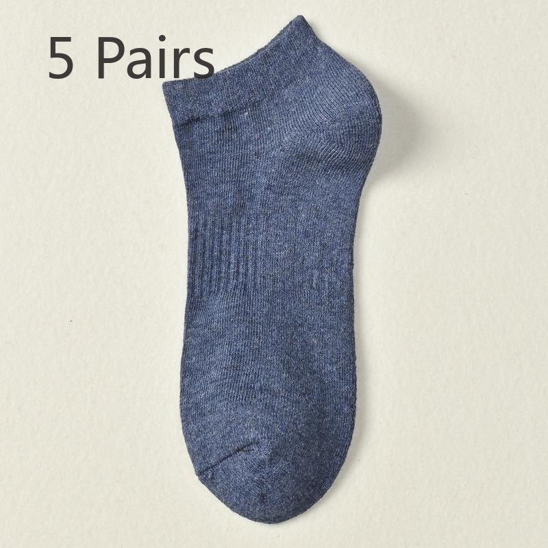 5 Pairs of Female Autumn and Winter Cotton Thick Wool Ring Warm and Cold Resistant Pure Color Sports Sweat Absorption Tube Socks