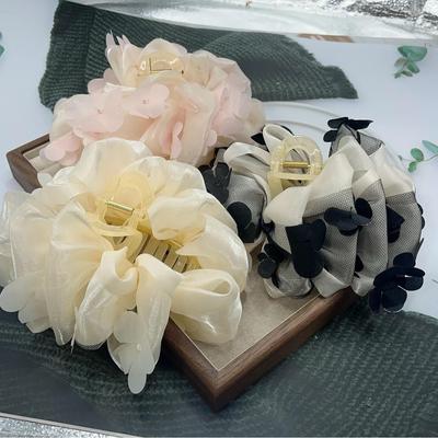 Summer Fairy 3D Flower Bow Mesh Hair Clip