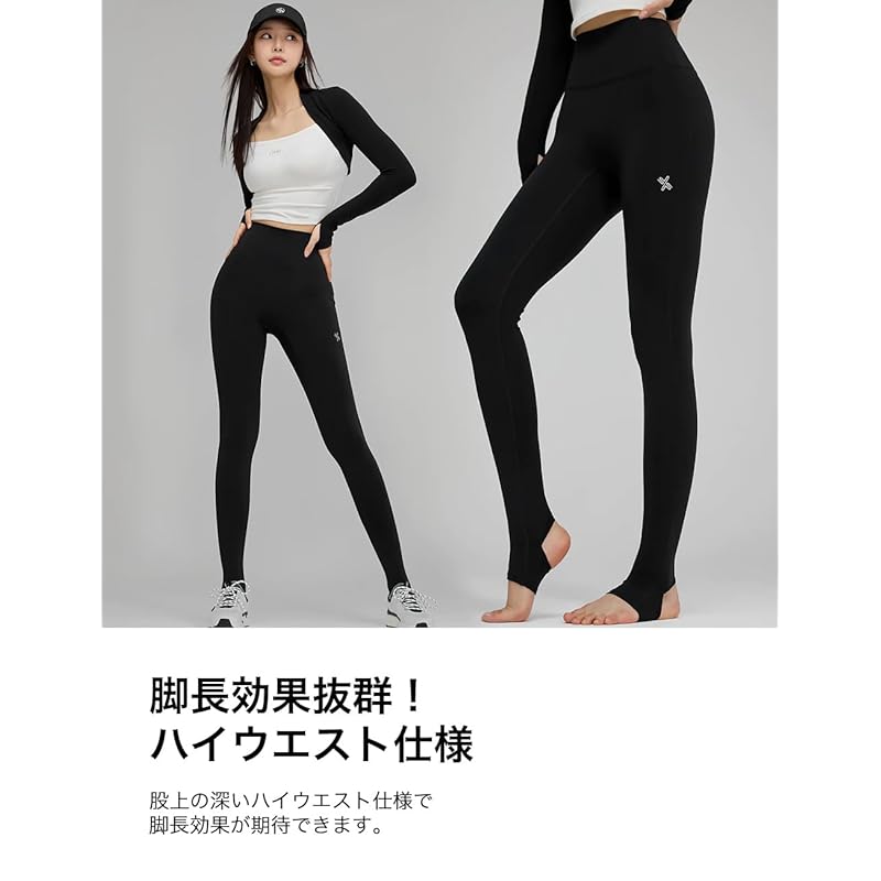 [XEXYMIX] yoga wear Torenka leggings stretch yoga pants ladies Beautiful legs XWFLG07H3 XELLA M ebony gray