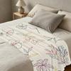 Soft Flannel Blanket No-Shed Minimal Floral Design, Warm & Breathable Home Throw for Halloween, Christmas, Cozy Living Room Decor