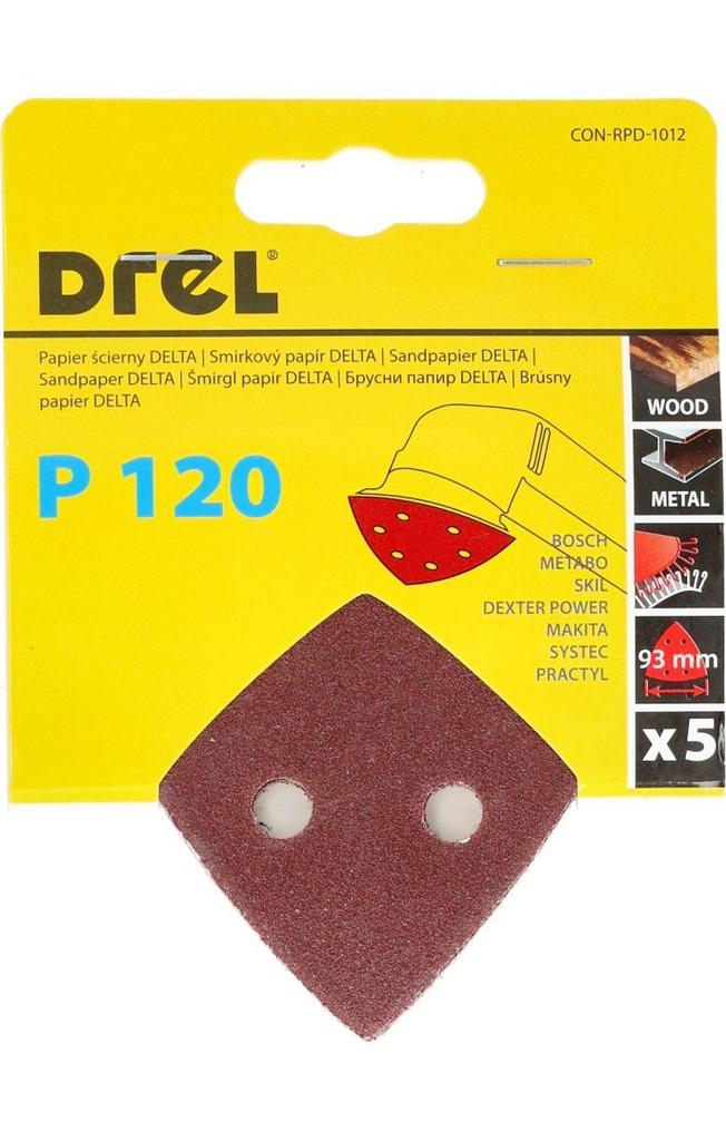 Delta Velcro sandpaper 93 x 93 , P120, 5