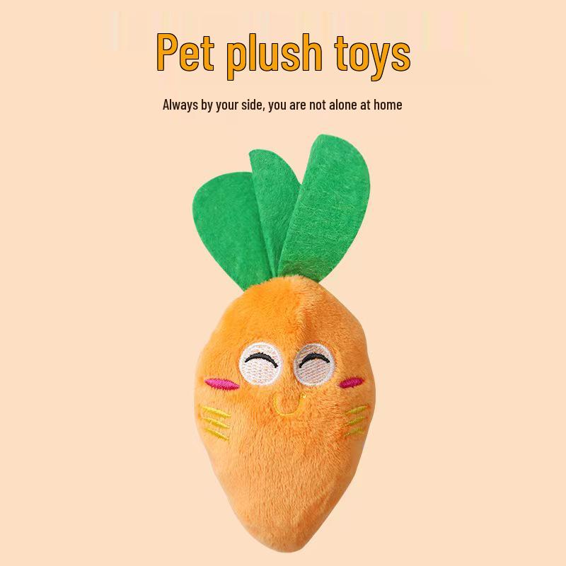 

Pet Dog Plush Squeaky Toy - Chicken Leg, Duck, Pig, Elephant Designs - Bite-Resistant and Decompression Features