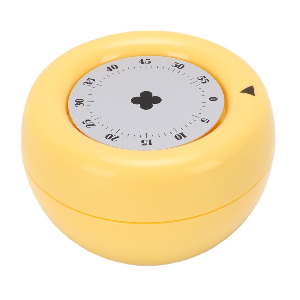 Kitchen Visual Timer Magnetic Visual Cooking Mechanical Timer with Loud Alarm for Nap Alarm Study Reminder Creamy Yellow