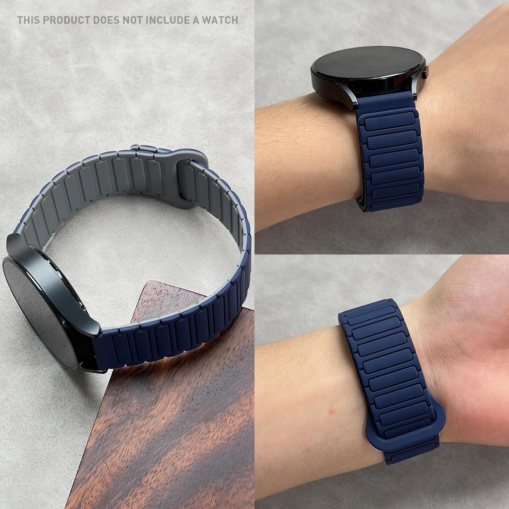 Wave Pattern Magnetic Strap for Huawei GT5/5 Pro/4/3/3 Pro Comfortable Flexible Smartwatch Replacement Fitness Watch Band