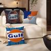 G-Gulf Racing Car Logo Pillow Covers Cartoon Sofa Decorative Home Double-sided Printing Short Plush Cute Cushion Cover