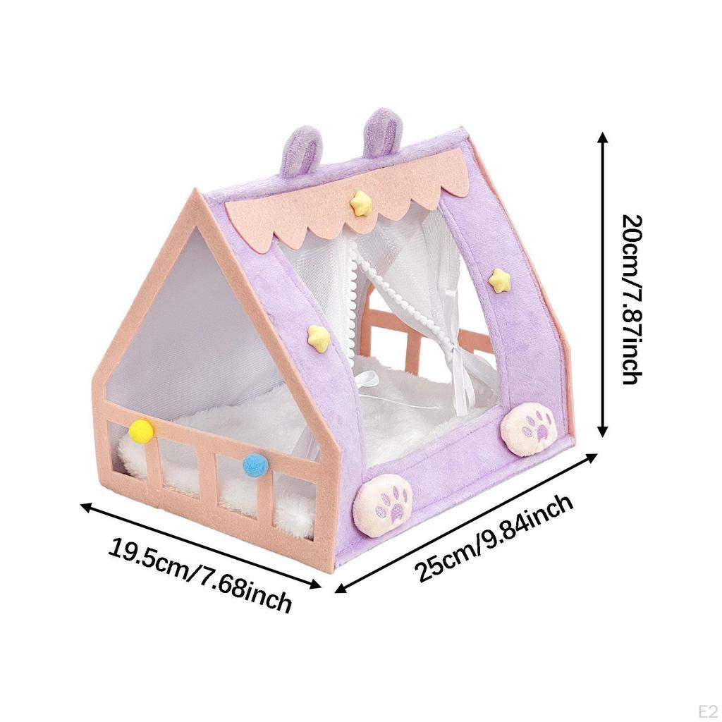 Doll Tent Bed ,Miniature Furniture, Comfort, Figure Sleeping Bed, Dollhouse Accessories for Living