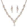 Rhinestone Bridal Jewelry Sets Shiny Necklace Earring Set  Valentine Day Gifts