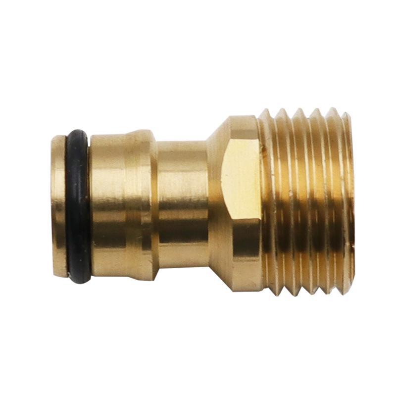 Garden Car Wash Water Gun & Hose Connector: 1/2" Thread Nozzle with 4-Point Nipple for Washing Machine.