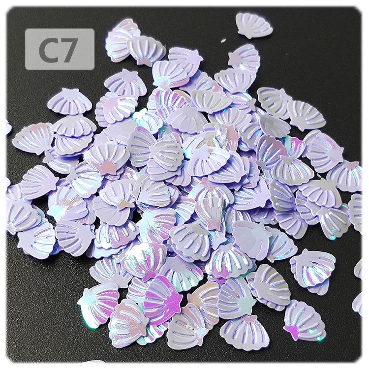 Yaleduo 8mm Mini Gold Shimmer Seashell Sequins - Eye Makeup, Stationery, DIY Jewelry, Epoxy Glitter