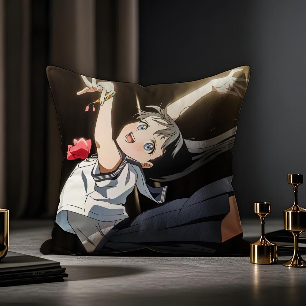 Tomorrowsauce's Sailor Suit Cushion Cover Anti-dustmite Pillowcase Invisible Zipper Silky Short Plush Sofa Cushion Cover