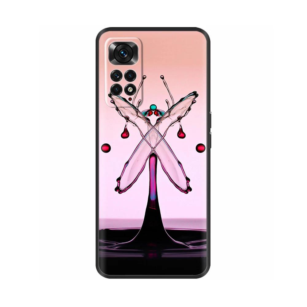 Hülle Für Xiaomi Redmi Note 11 11S Weiches Flüssigsilikon Cartoon Hülle Für Redmi Note11 Pro Plus Fundas Gemustert Vollschutz
