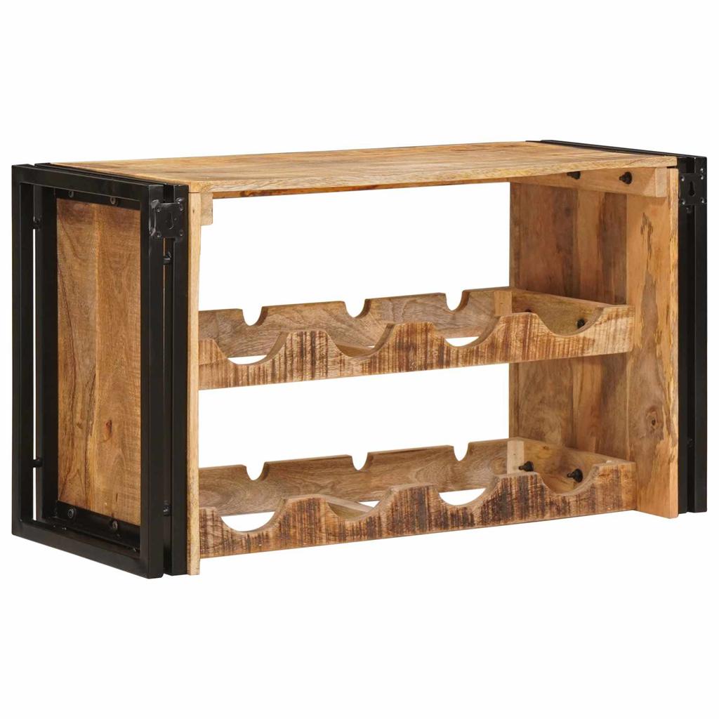 Wine Rack Brown 80 x 45 x 33 cm Solid Thick Mango Wood