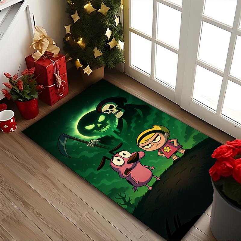 1pc Office Carpet, Courage the Cowardly Dog Chair Rug, Living Room Printed Area Rug, Home Chair Floor Mat