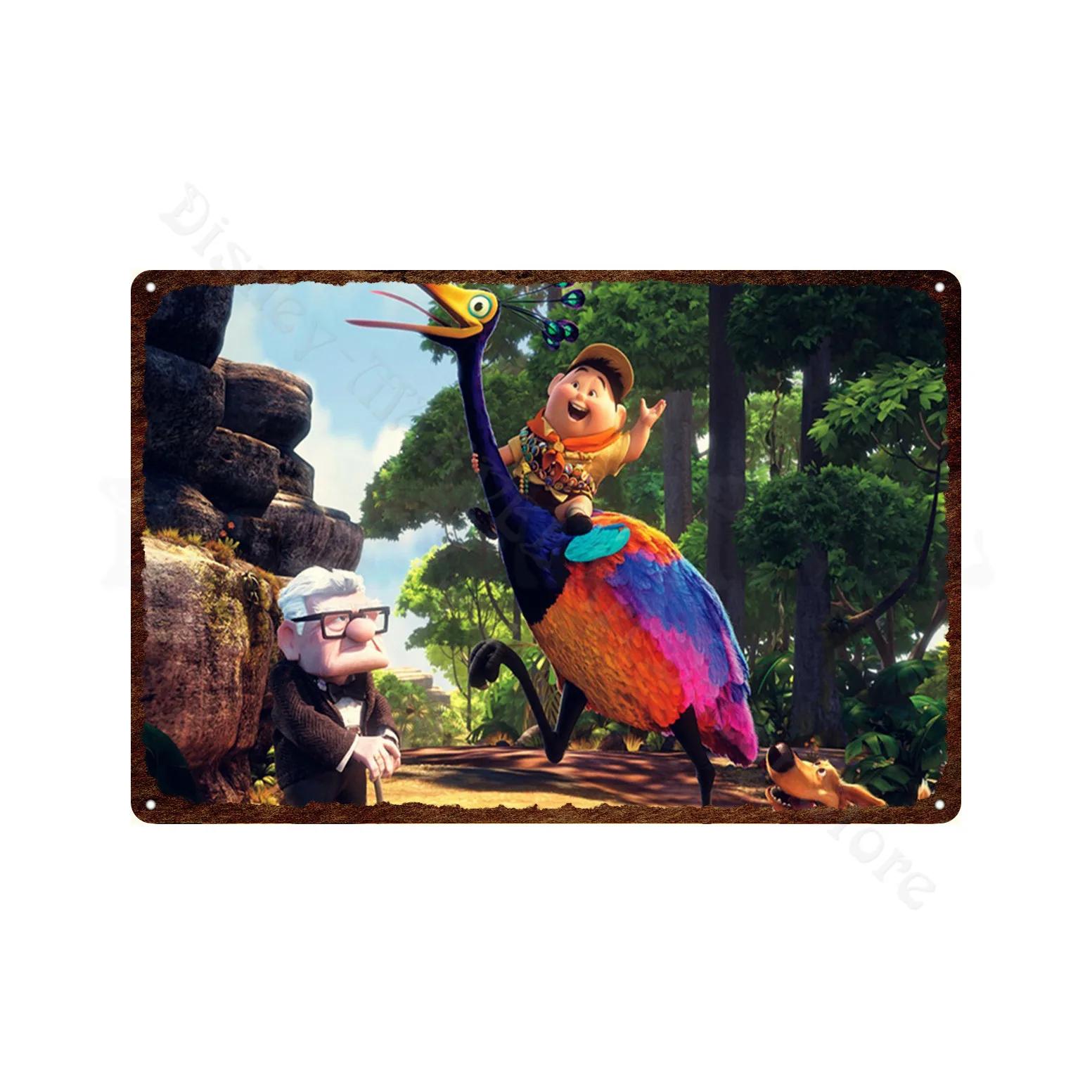 

Up Tin Signs Metal Poster Wonderful Adventure Classic Animated Movie Metal Signs Decorative Tin Plate For Kids Room Decor 20x30cm（7.8x11.8inch）