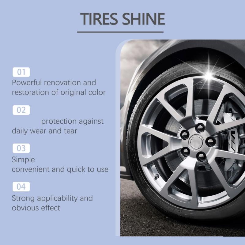 Quick Drying Tire Dressing Tire Shine Sprayer 120ml High Gloss Professional Tyre Shine Tire Coating Sprayer