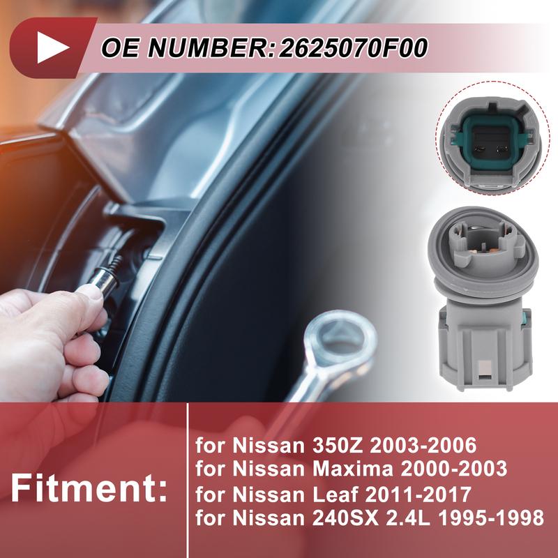 X Autohaux 1 Pcs Marker Light Socket for Nissan 350Z 03-06 No.2625070F00 Lamp Bulb Connector