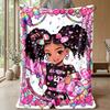 Magical Princess Sparkle Theme blanket Lightweight Warm Flannel Blanket Decorative Throw Blanket for Home Decoration
