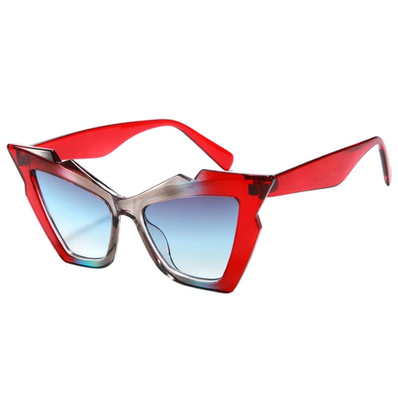 JYL Retro Red Cat Eye Sunglasses UV400 Women Colorful Vintage Stylish / T22148