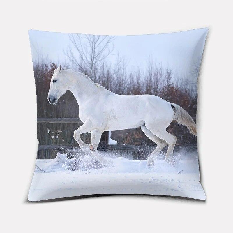 

Чехол на подушку с принтом бегущей лошади для дома, гостиной, дивана, украшение, квадратная наволочка 40X40CM