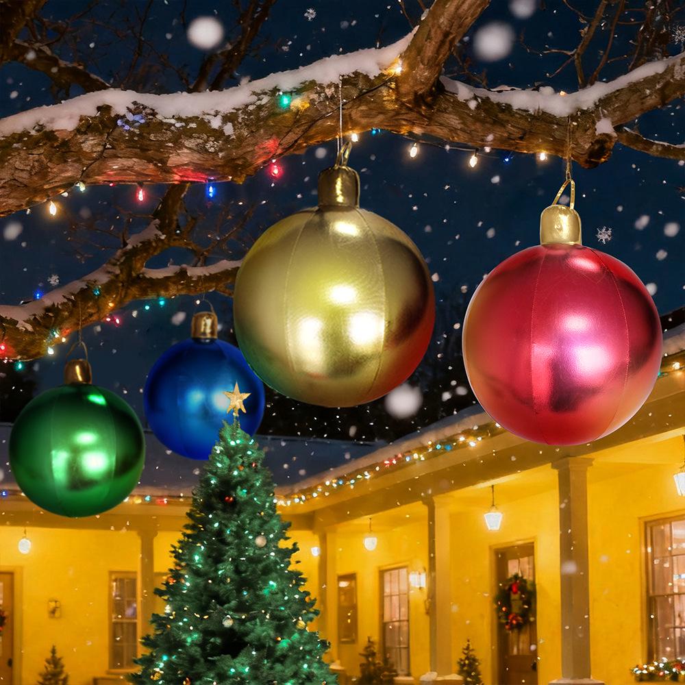 Christmas Inflatable Outdoor Ball Decoration for Festive Atmosphere