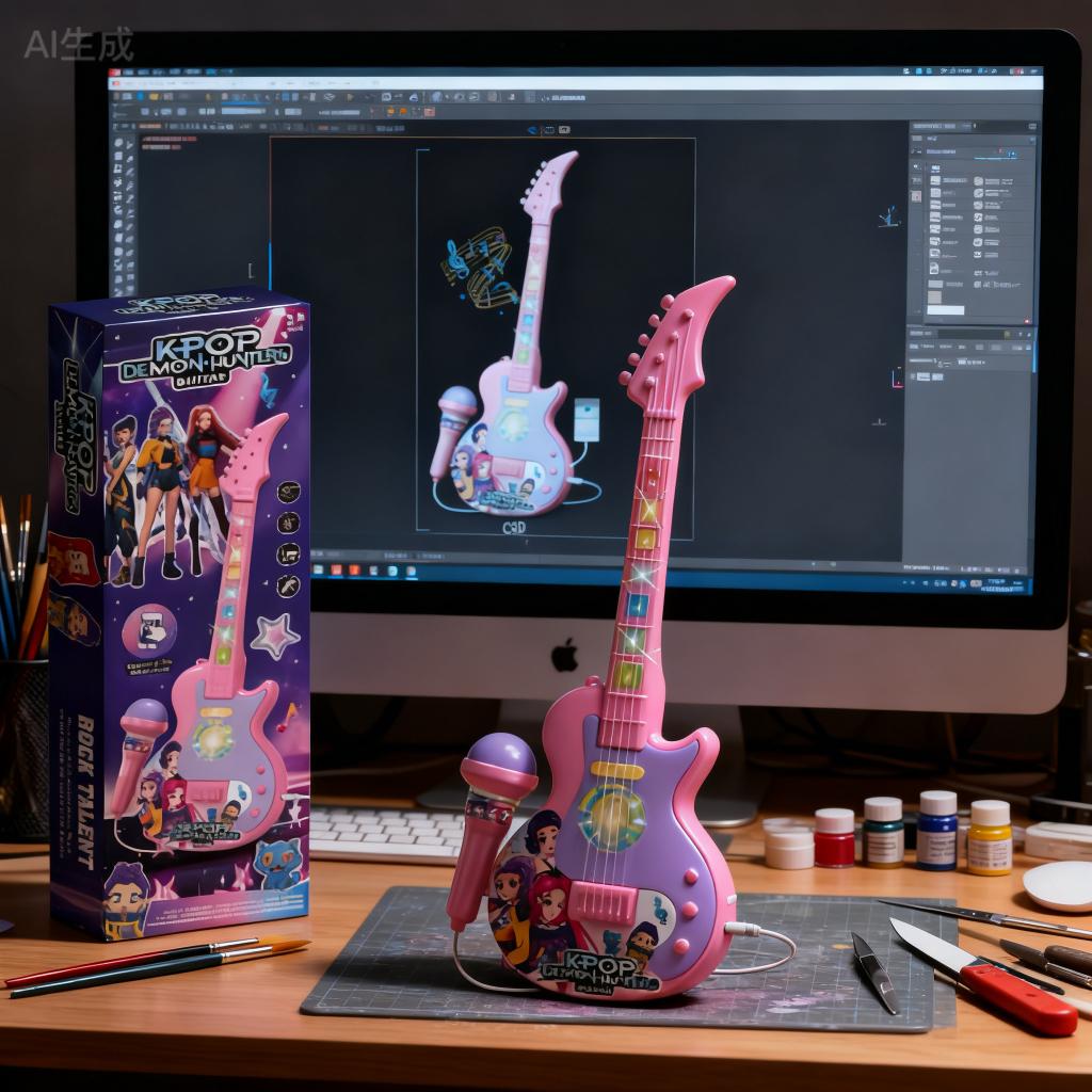 Cartoon Anime Kpop Girlgroup Musik Mikrofon Kinderspielzeug mit Lichtern Gesangsfunktion