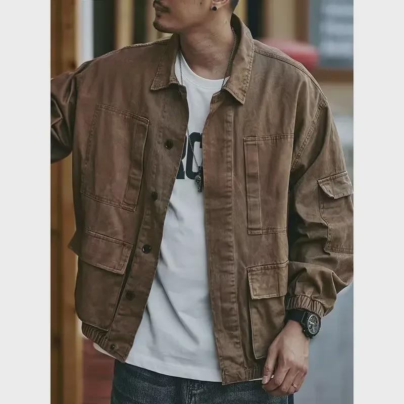 Men's 2023 Casual Retro Denim Jacket - Loose Fit, Versatile Spring & Autumn Wear