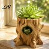 Creative Stationery Container Frog Tree Storage Realistic Stump Printed Tube 3D Container Biodegradable Pla Organizer Functional Pen Holder