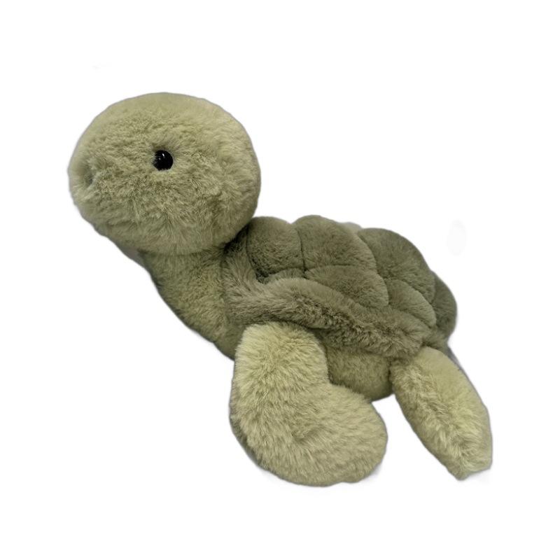 Simulation Cute Turtle Doll Plush Toy Little Green Turtle Doll Doll Children Sleeping on Bed Pillow