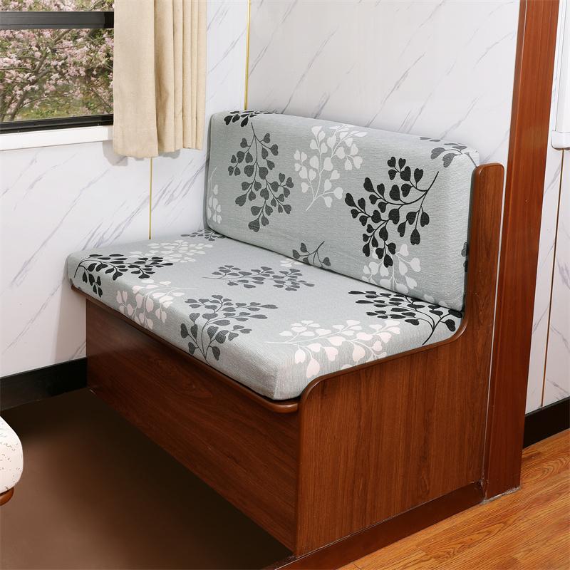 2 Stück/Set Blumenbedruckte Wohnmobil-Dinette-Kissenbezüge Elastische Spandex-Sofaabdeckung Outdoor-Wohnmobil Auto Sitzbank-Schutzabdeckung Zuhause