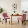Dining Chairs 2 Pcs Velvet Pink 59 X 59.5 X 90 Cm