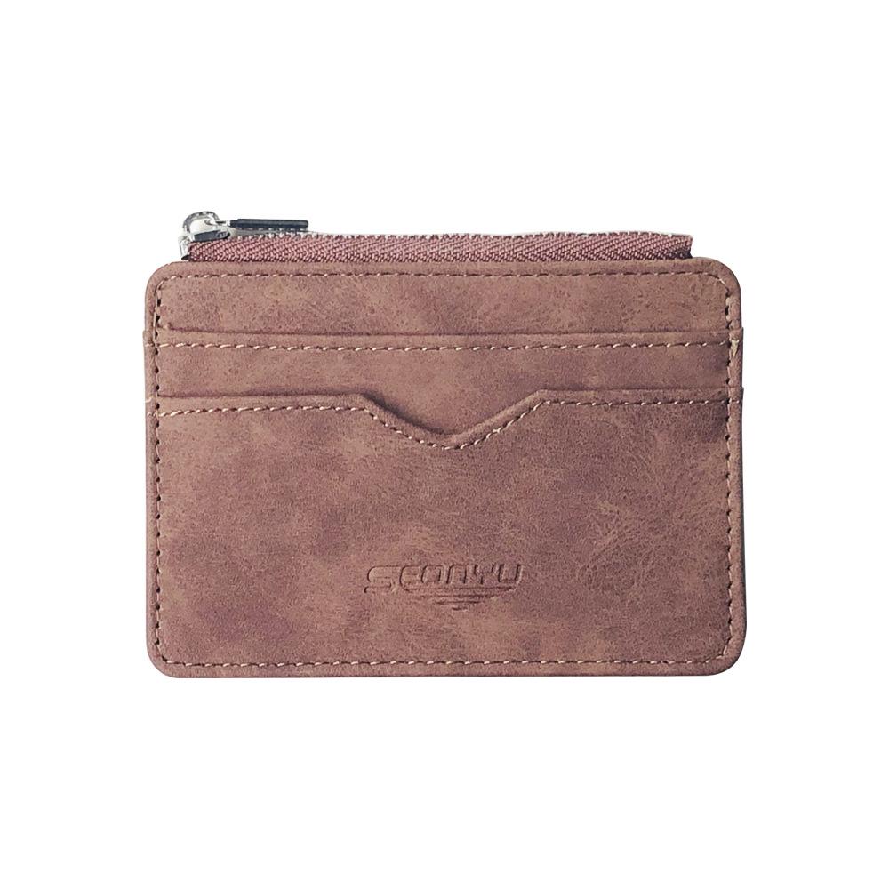 Simple Mini Men Leather Wallet With Coin Pocket Small Credit Card Holder Slim Man's Purse For Bank Cards ID Card Case