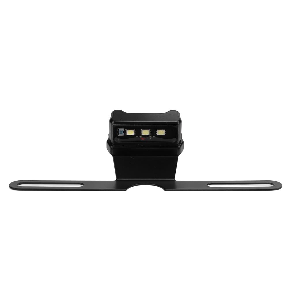Motorcycle License Plate Lamp Blue LED with Bracket Univeral for Car Truck Trailer RV 12VBlack