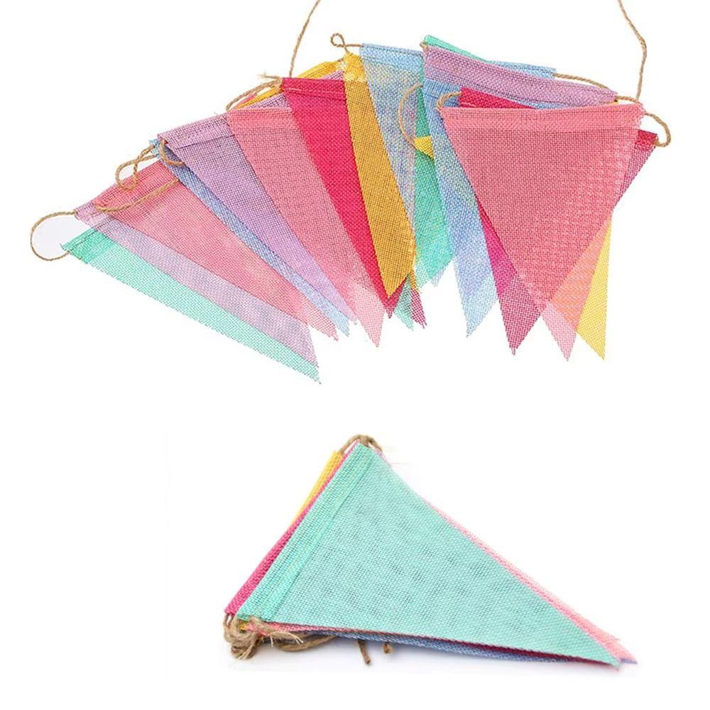 1Pcs 12 Flags Colorful Flag String  for Happy Birthday Party Wedding Decoration