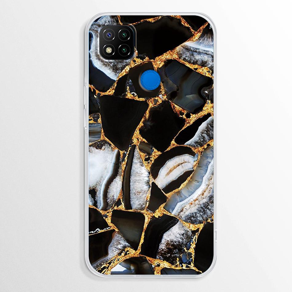 For Xiaomi Redmi 10A Case Fashion Marble Clear Silicon Soft TPU Cover Coque For Xiaomi Redmi 10A 10 A 6.53'' Phone Cases Fundas