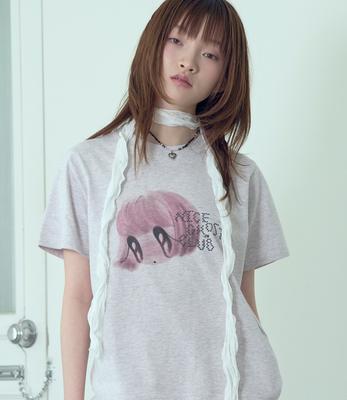 NICEGHOSTCLUB Big Eyes Doll Tee_Pink(Ng2Gmft505A)