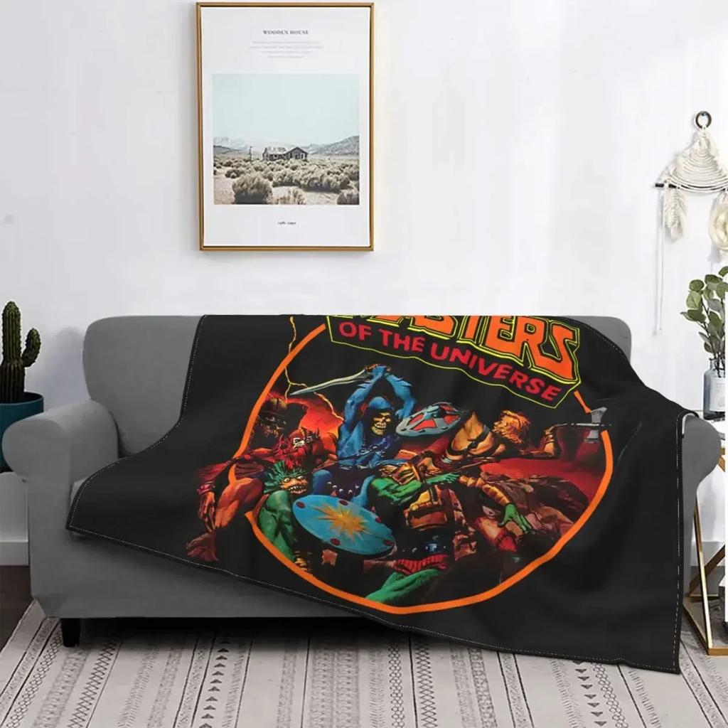 Coperte He-Man Skeletor Morbide Comode Flanella Invernale Masters Of The Universe Plaid per Divano Viaggio Camera da Letto
