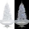 VidaXL Snowy Christmas Tree with Umbrella Base Artificial Christmas Tree Tree Christmas Decoration Living Room Sitting Room 284338