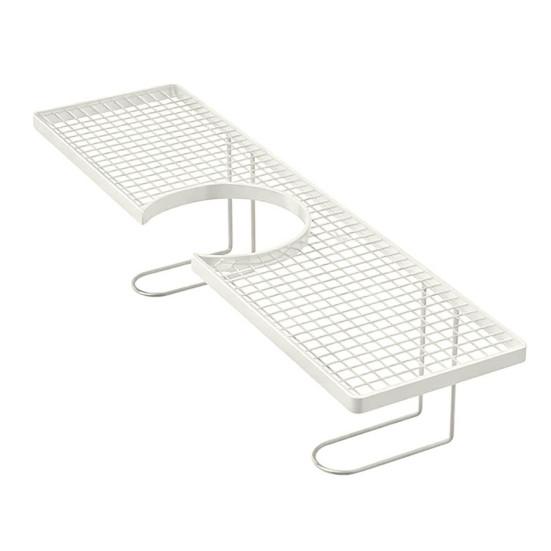 Faucet Holder U-Shaped Large Capacity Design Organizer No Drilling Waterproof Rust-Proof Drainage Rack for Toothbrushes Cups Facial Cleanser M белый