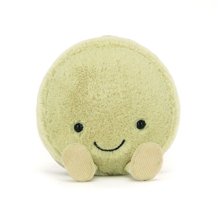 Jellycat Gourmet Amuseables Green Macaron Doll Plush Figure Sitting 10cm Tall