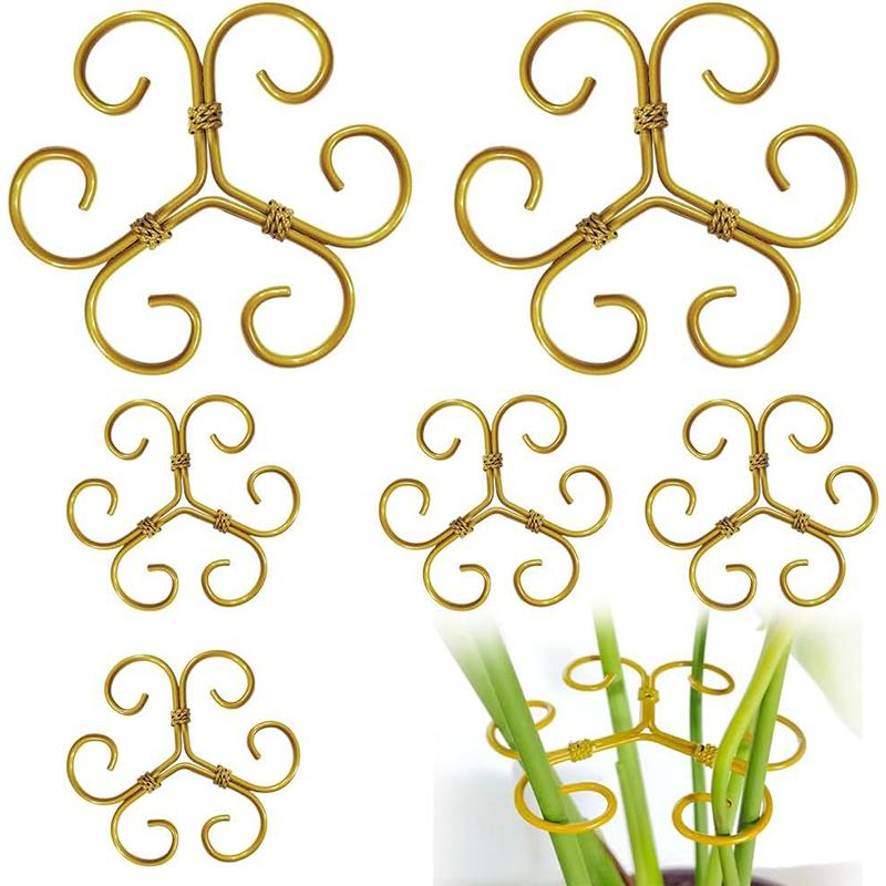 Metal Plant Climbing Bracket Flower Shaped Plant Holding Fixing Clip Plant Vine Climbing Grapple Bracket Stem Finishing Period