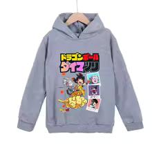 Kids Cotton Hoodie Anime Dragon Ball Daima Print Unisex Pullover for Boys Girls 100-160cm Casual Streetwear