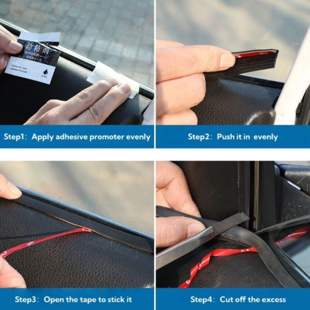 Rubber Material Car Rubber Sealing Strips V-Shape Design Waterproof Strip  Glass Gap Sealing