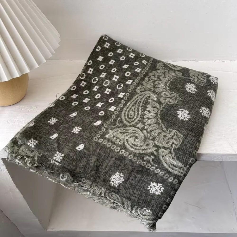 Cream White Long Shawl Skin-Friendly Cotton Linen Scarf Classic Women Scarf  Daily Wear