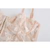 French Flower Embroidery Underwear Soft Underwire Pull Up The Breast Corset Sexy Vest Style