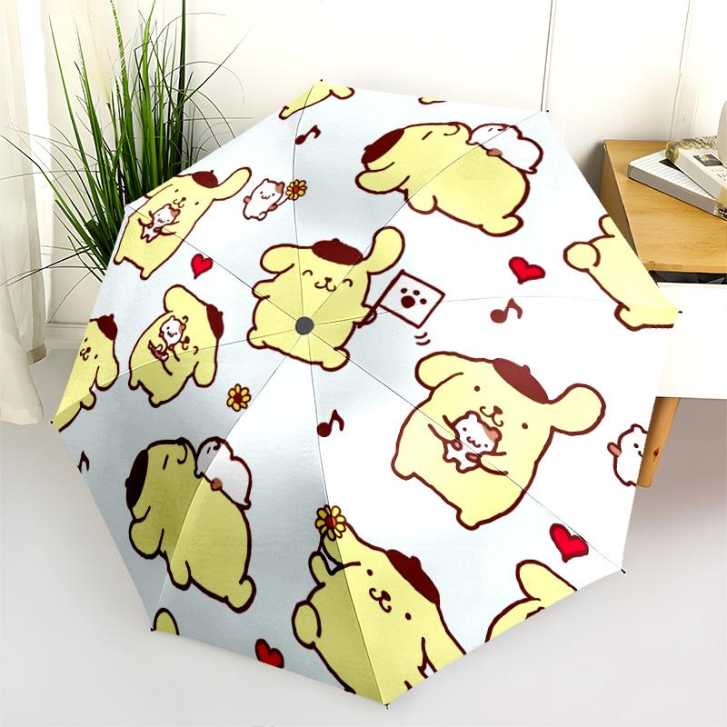 Pompompurin  Pattern, Automatic Folding Umbrella, Portable and Foldable Design, 8 Ribs, a Christmas or Birthday Gift.