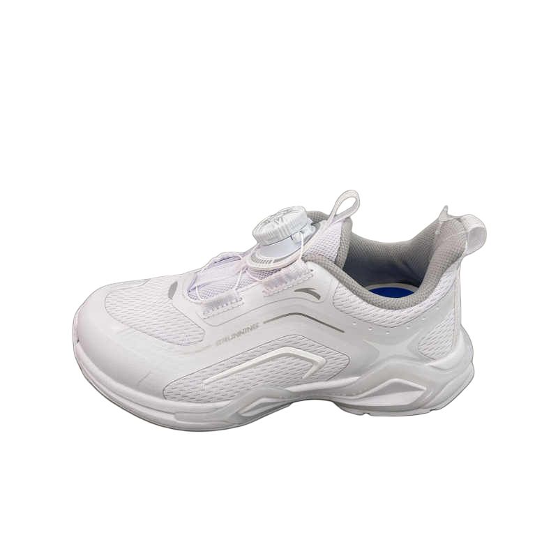 Anta Kids Bow Speed Synthetic Leather Comfortable Versatile Non-Slip Wear-Resistant Rebound Low-Top Running Shoes Kids sneaker White 332449907S-1
